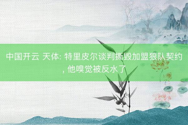 中国开云 天体: 特里皮尔谈判撕毁加盟狼队契约， 他嗅觉被反水了
